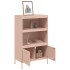 Aparador de acero rosa 68x39x113