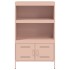 Aparador de acero rosa 68x39x113