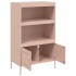 Aparador de acero rosa 68x39x113