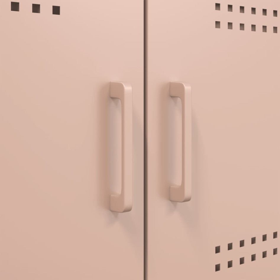 Aparador de acero rosa 68x39x113