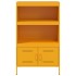 Aparador de acero amarillo mostaza 68x39x113