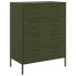 Aparador de acero verde oliva 68x39x89