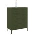 Aparador de acero verde oliva 68x39x89