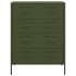 Aparador de acero verde oliva 68x39x89