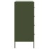 Aparador de acero verde oliva 68x39x89