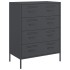 Aparador de acero gris antracita 68x39x89