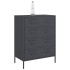 Aparador de acero gris antracita 68x39x89