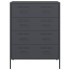 Aparador de acero gris antracita 68x39x89