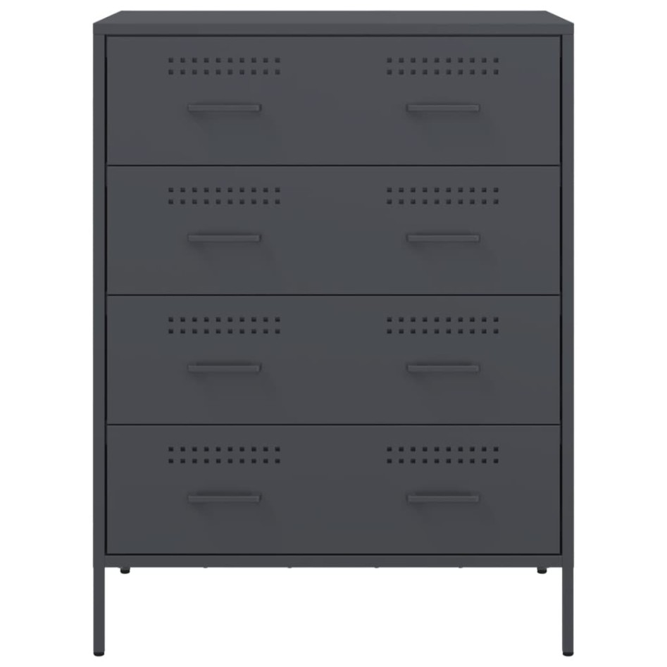 Aparador de acero gris antracita 68x39x89