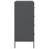 Aparador de acero gris antracita 68x39x89