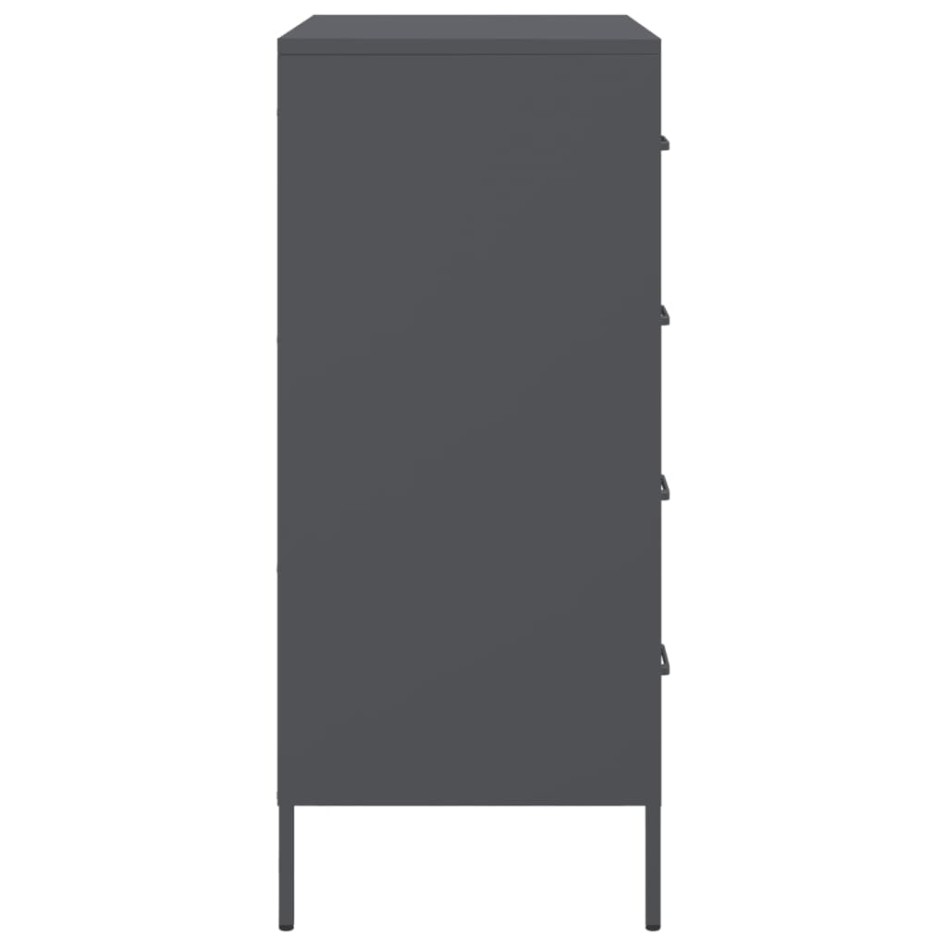 Aparador de acero gris antracita 68x39x89