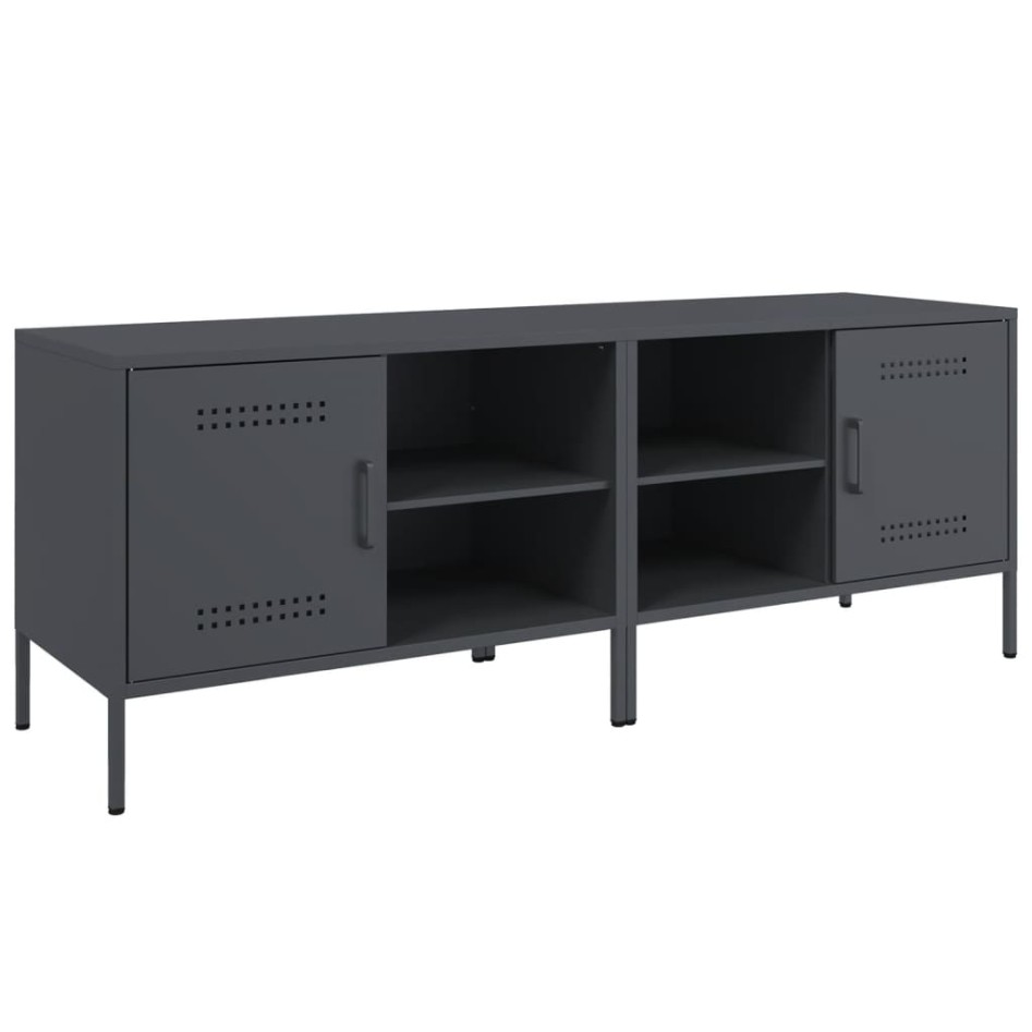 Muebles de TV 2 unidades acero gris antracita 68x39x50,5