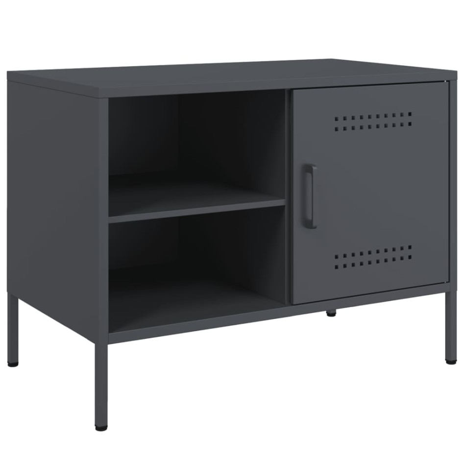 Muebles de TV 2 unidades acero gris antracita 68x39x50,5