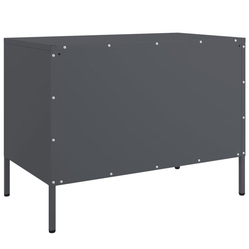 Muebles de TV 2 unidades acero gris antracita 68x39x50,5