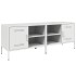 Muebles de TV 2 piezas acero blanco 68x39x50,5