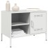 Muebles de TV 2 piezas acero blanco 68x39x50,5