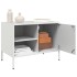 Muebles de TV 2 piezas acero blanco 68x39x50,5