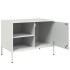 Muebles de TV 2 piezas acero blanco 68x39x50,5
