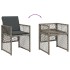 Set comedor de jardín 5 piezas con cojines ratán sintético