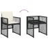 Set de comedor de jardín 7 pzas y cojines ratán sintético