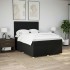 Cama box spring con colchón tela negro 140x200