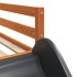 Litera con tobogán y escalera madera maciza marrón 75x190