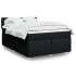 Cama box spring con colchón tela negro 140x200