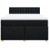 Cama box spring con colchón tela negro 140x200