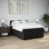 Cama box spring con colchón tela negro 160x200