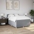 Cama box spring con colchón tela gris claro 160x200