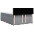 Cama box spring con colchón tela gris claro 160x200
