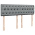Cama box spring con colchón tela gris claro 160x200