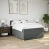 Cama box spring con colchón tela gris oscuro 160x200