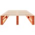 Cama sin colchón madera maciza de pino marrón cera 100x200