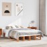 Estructura de cama sin colchón madera maciza marrón 120x190