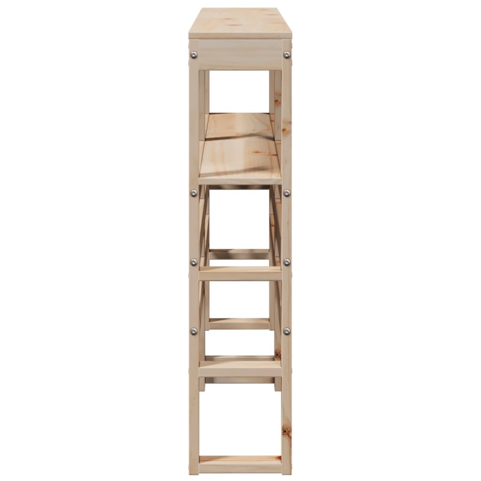 Cabecero de cama con estantes madera maciza de pino 120