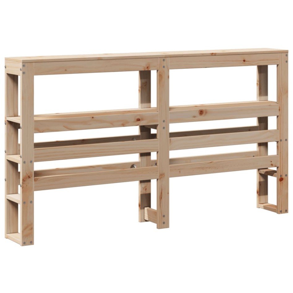 Cabecero de cama con estantes madera maciza de pino 120