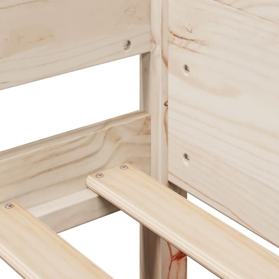 Estructura de cama sin colchón madera maciza de pino 90x190