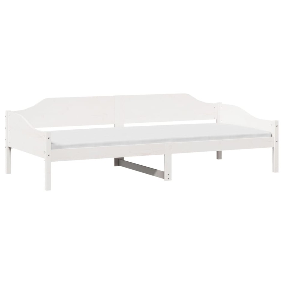 Estructura de cama sin colchón madera de pino blanca 90x200