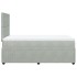 Cama box spring con colchón terciopelo gris claro 120x190