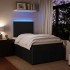 Cama box spring con colchón terciopelo negro 120x190