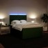 Cama box spring con colchón terciopelo verde oscuro 140x200