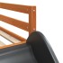 Litera con tobogán y escalera madera maciza marrón 90x200