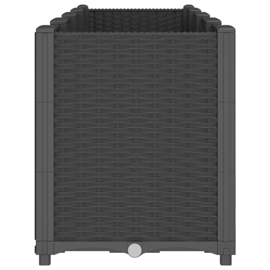 Jardinera PP negro 160x40x53