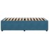 Estructura de cama de terciopelo azul 90x190