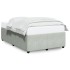 Estructura de cama sin colchón terciopelo gris claro 120x190