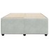 Estructura de cama sin colchón terciopelo gris claro 120x190