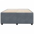 Estructura de cama sin colchón terciopelo gris oscuro