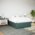 Estructura cama sin colchón terciopelo verde oscuro 140x200