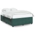 Estructura cama sin colchón terciopelo verde oscuro 140x200